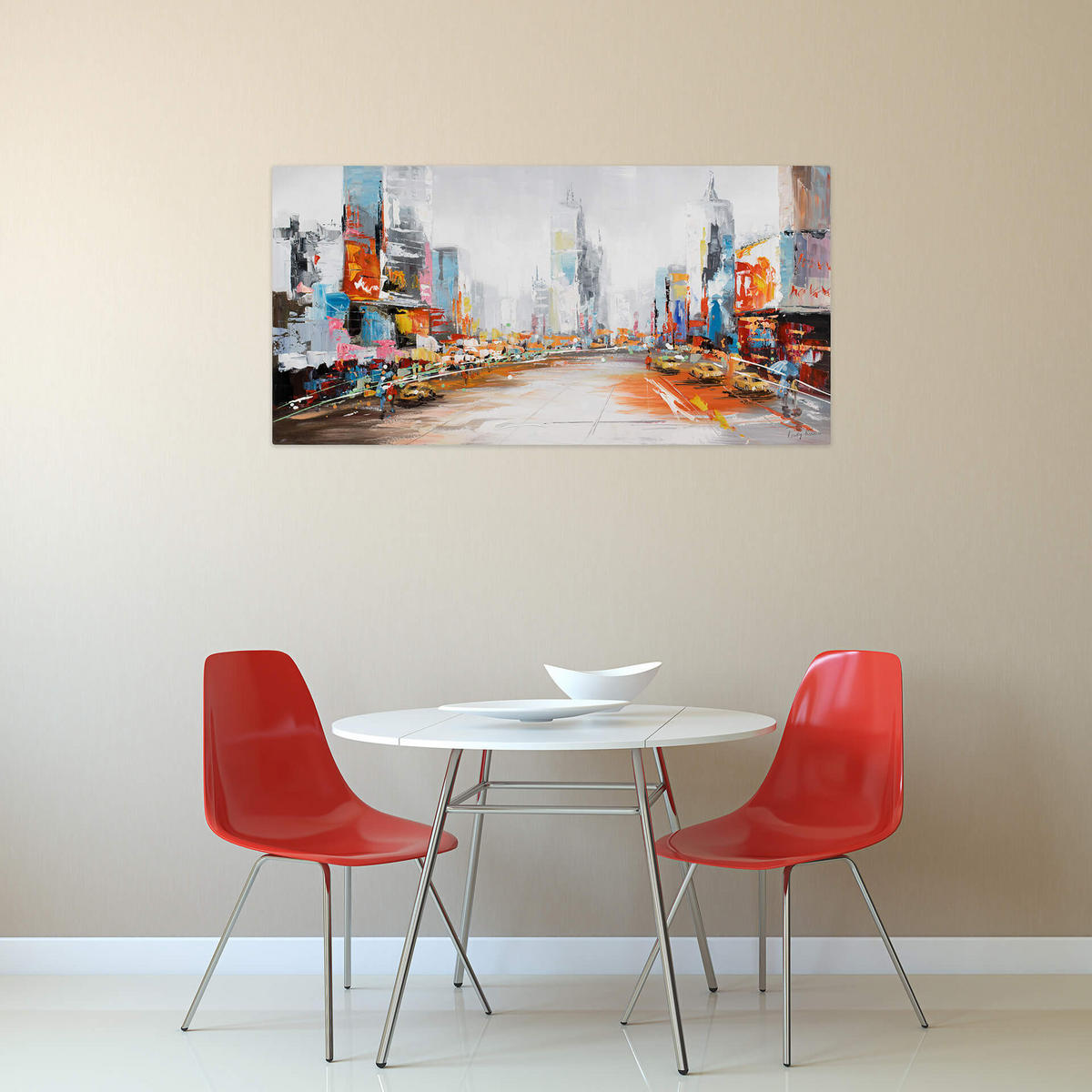 ÖLGEMÄLDE 100/50 cm - Multicolor, Holz/Textil (1.4/50cm) - KUNSTLOFT