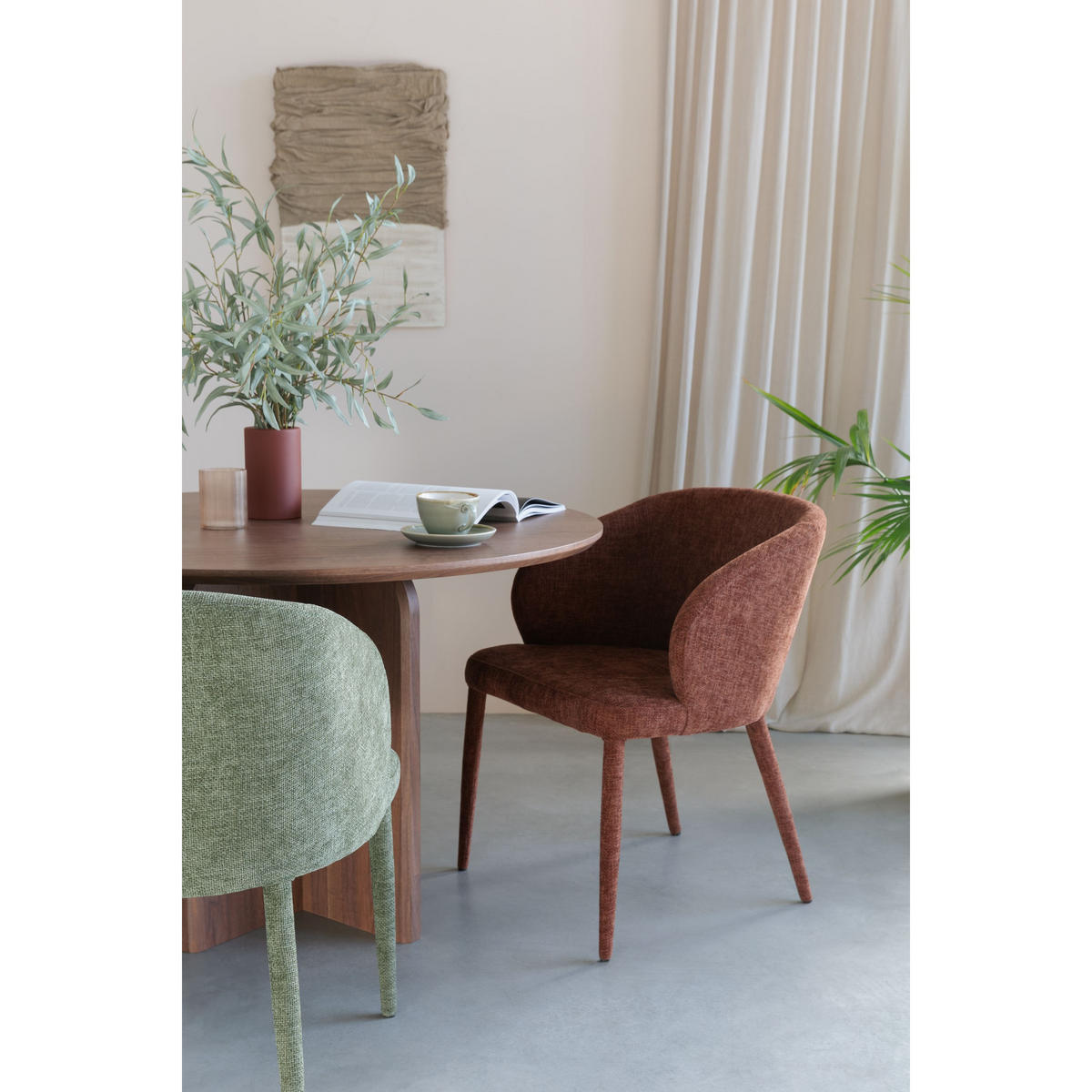 ESSTISCH Laurent Rund 120 cm Walnussfarbe - Braun, Holzwerkstoff (120/120/75cm) - Housecraft Living