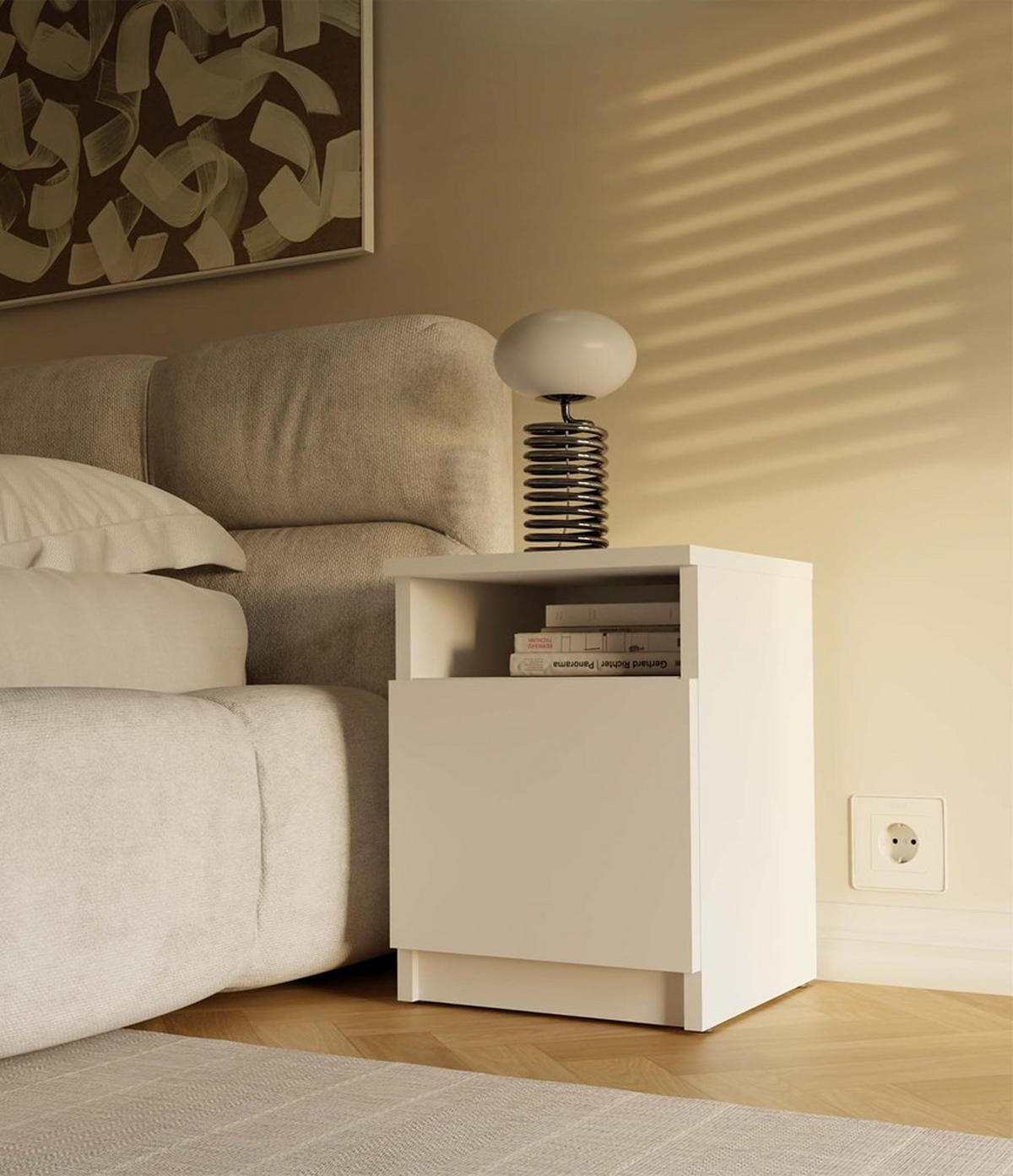 NACHTTISCH Weiß 30/40/30 - Weiß, Holzwerkstoff (30/40/30cm) - RAUMHIRSCH FURNITURE