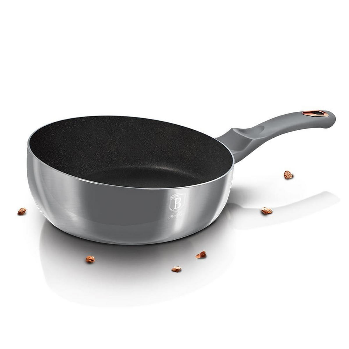 PFANNE Silber 26/26/9 cm BH6006 - Silberfarben, Metall (26cm) - Berlinger Haus