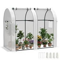 TOMATENGEWÄCHSHAUS DE-12008 mit 2 Türen & 4 Fenstern Weiß - Weiß, Metall (94/150/185cm) - ComfortXL