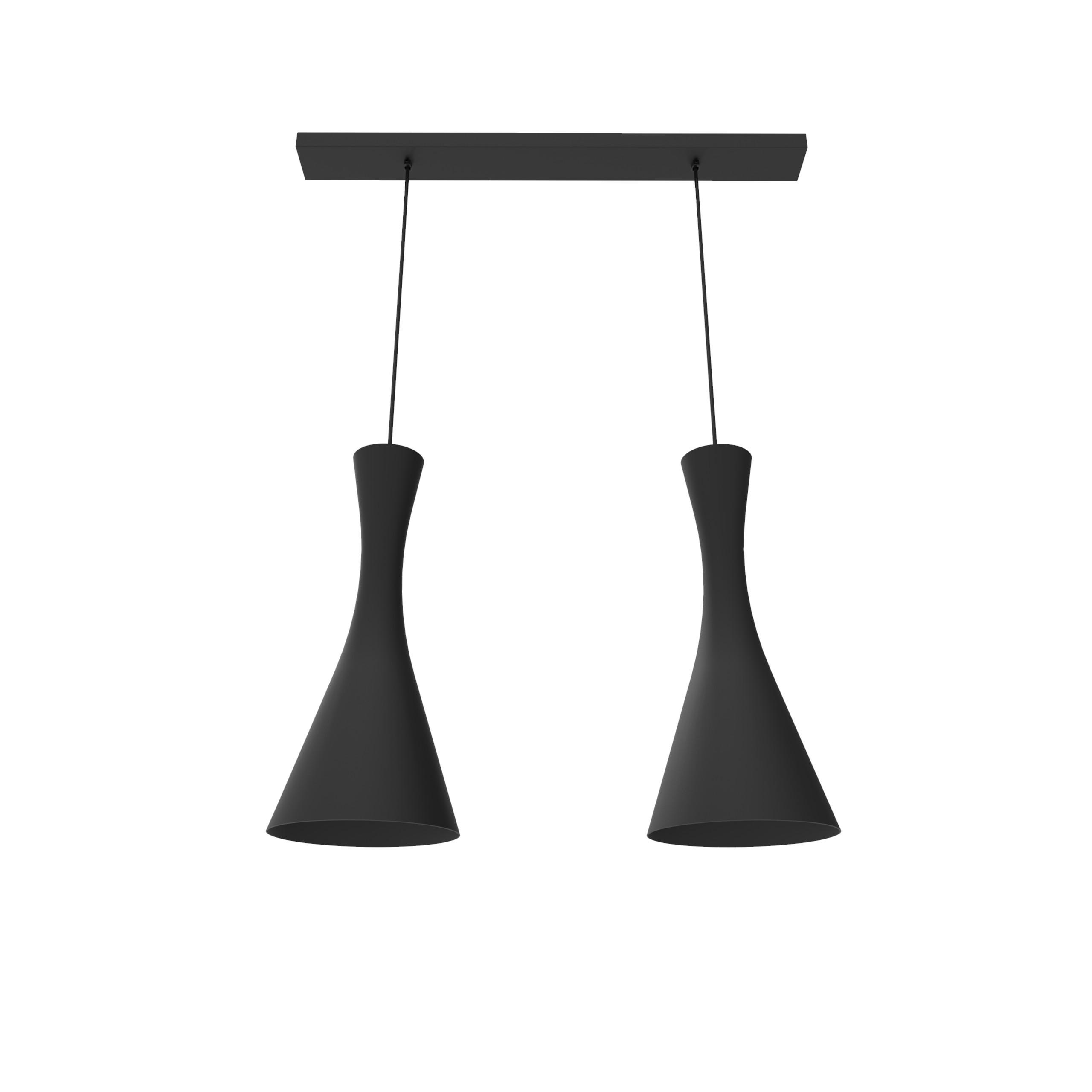 HÄNGELEUCHTE - Schwarz, Metall (20/70/120cm) - Lumicom