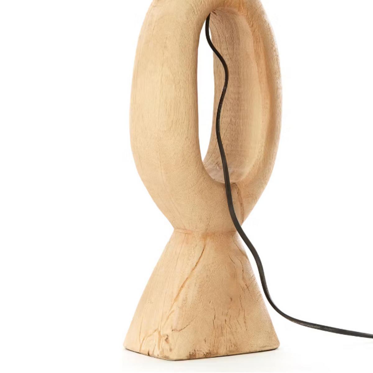 LEUCHTENFUSS DJANGO 14x12x58 cm, Holz, Braun - Braun, Holz (14/12/58cm) - Light & Living