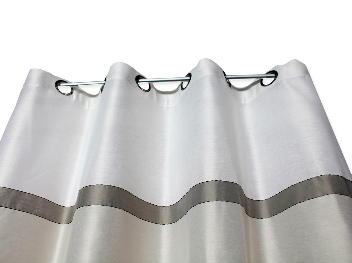 VORHANG Ösenvorhang 140x245 halbtransparent Sand - Sandfarben, Textil (140/245cm) - TiborTex