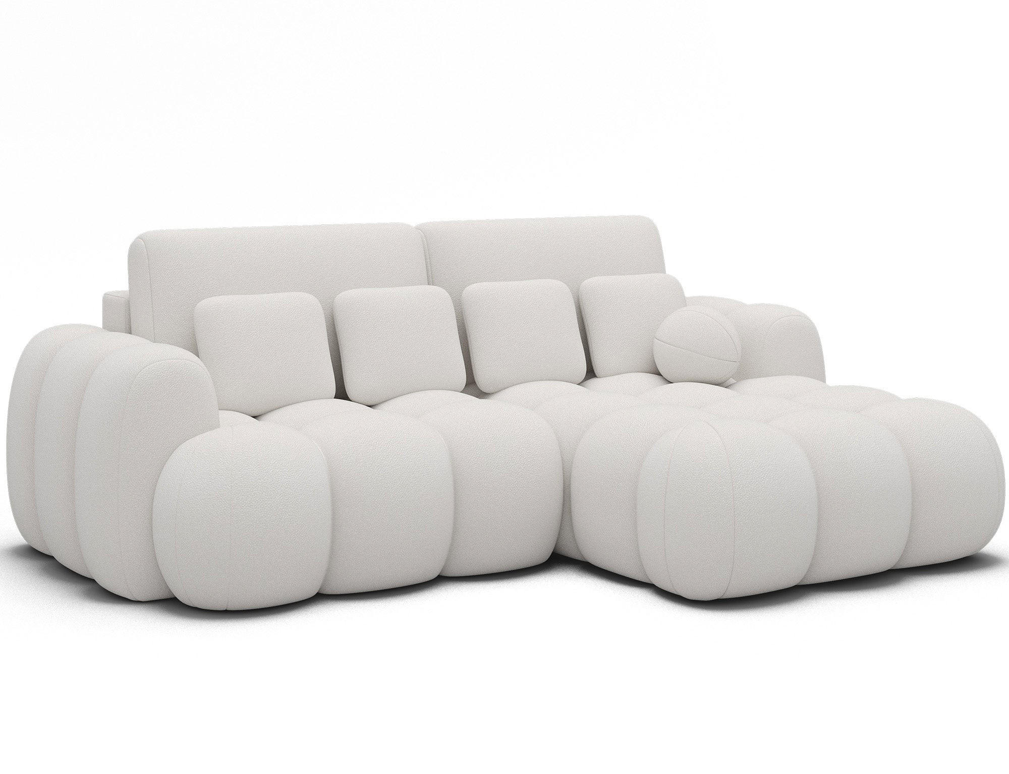 ECKSOFA COVELION L-Form – Schlaffunktion, Bettkasten, Wellenfederung, HR-Kaltschaum, inkl. Kissen, moderner Wohnkomfort - Weiß, Kunststoff (167/260cm) - Wohnideebilder