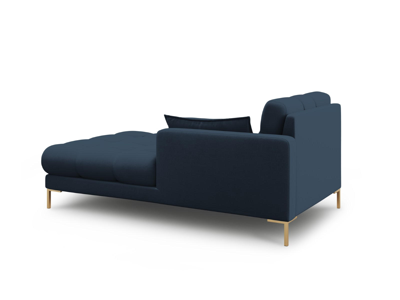 CHAISELONGUE rechts Mamaia aus strukturiertem Stoff blau - Blau, Textil (102/75/185cm) - Micadoni