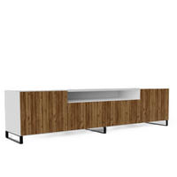 TV-SCHRANK Weiß Catania Eiche Stehend 200 cm - Weiß, Holzwerkstoff (200/53/41cm) - Sepro Meble