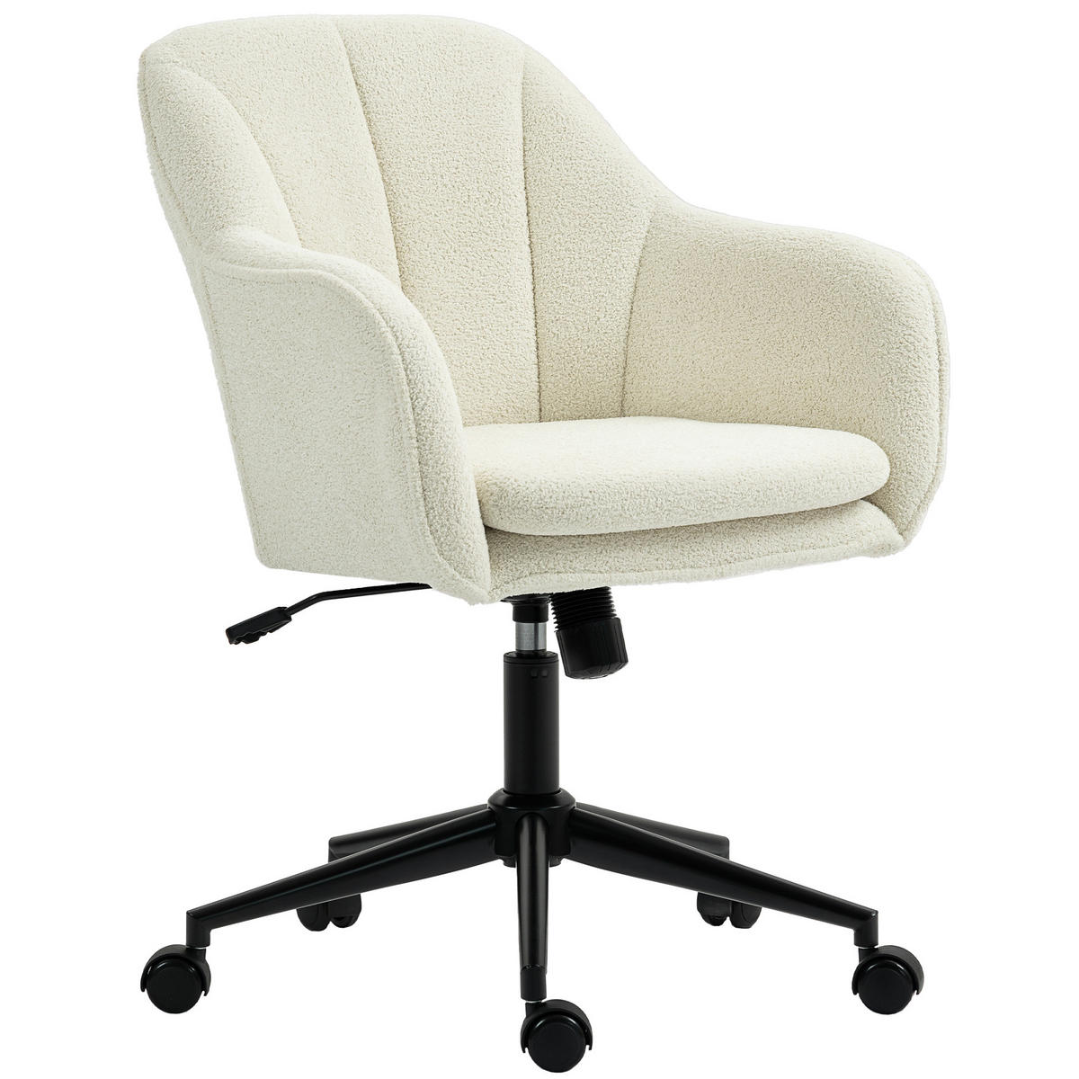 DREHSTUHL DE-05194 Schneeflanelloptik & gewölbte Rückenlehne Beige - Beige, Metall (60/94/63cm) - ComfortXL
