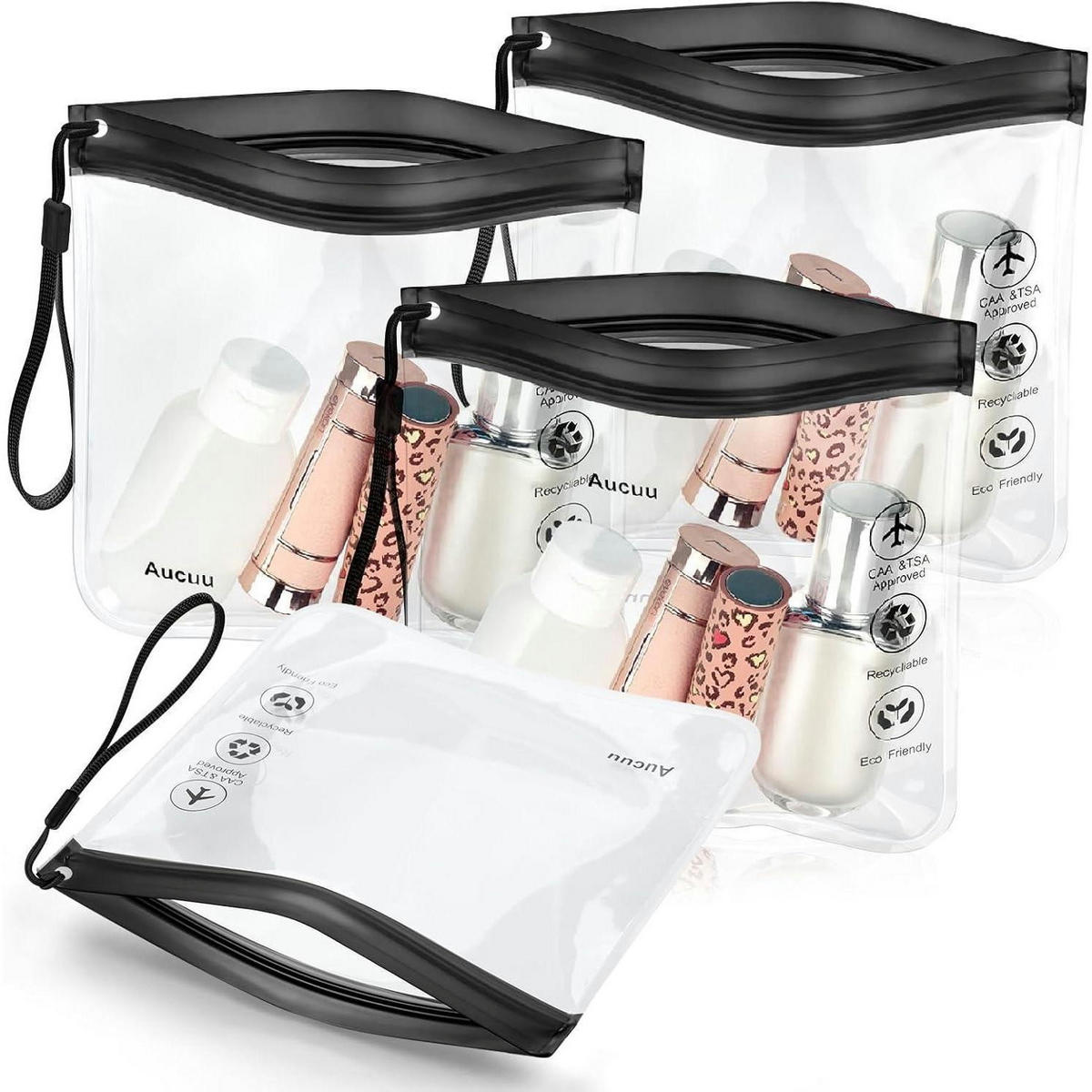 KULTURBEUTEL 4-teiliges Set 20 x 20 cm Transparent - Transparent, Kunststoff (20/1.1/20cm)