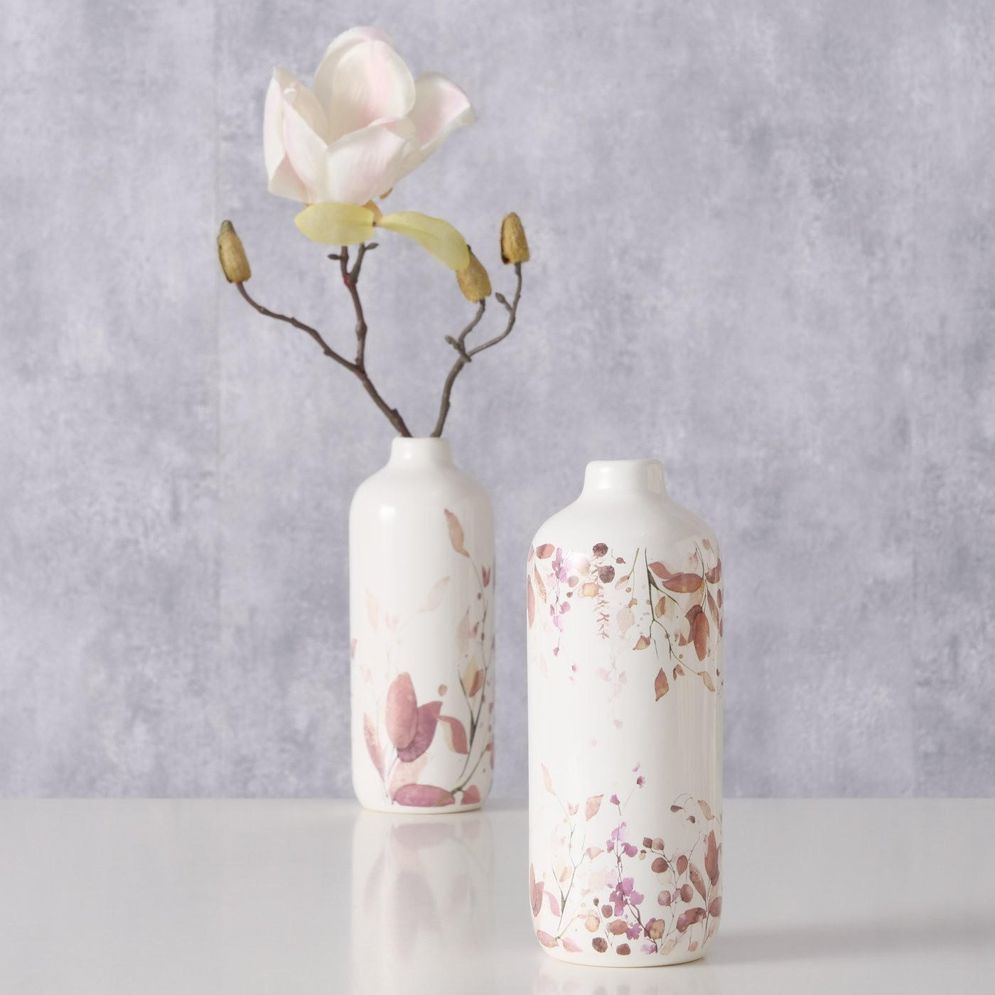 VASE Porzellan handbemalt Bernada 18,5 cm - Multicolor, Keramik (18.5cm) - Boltze Home