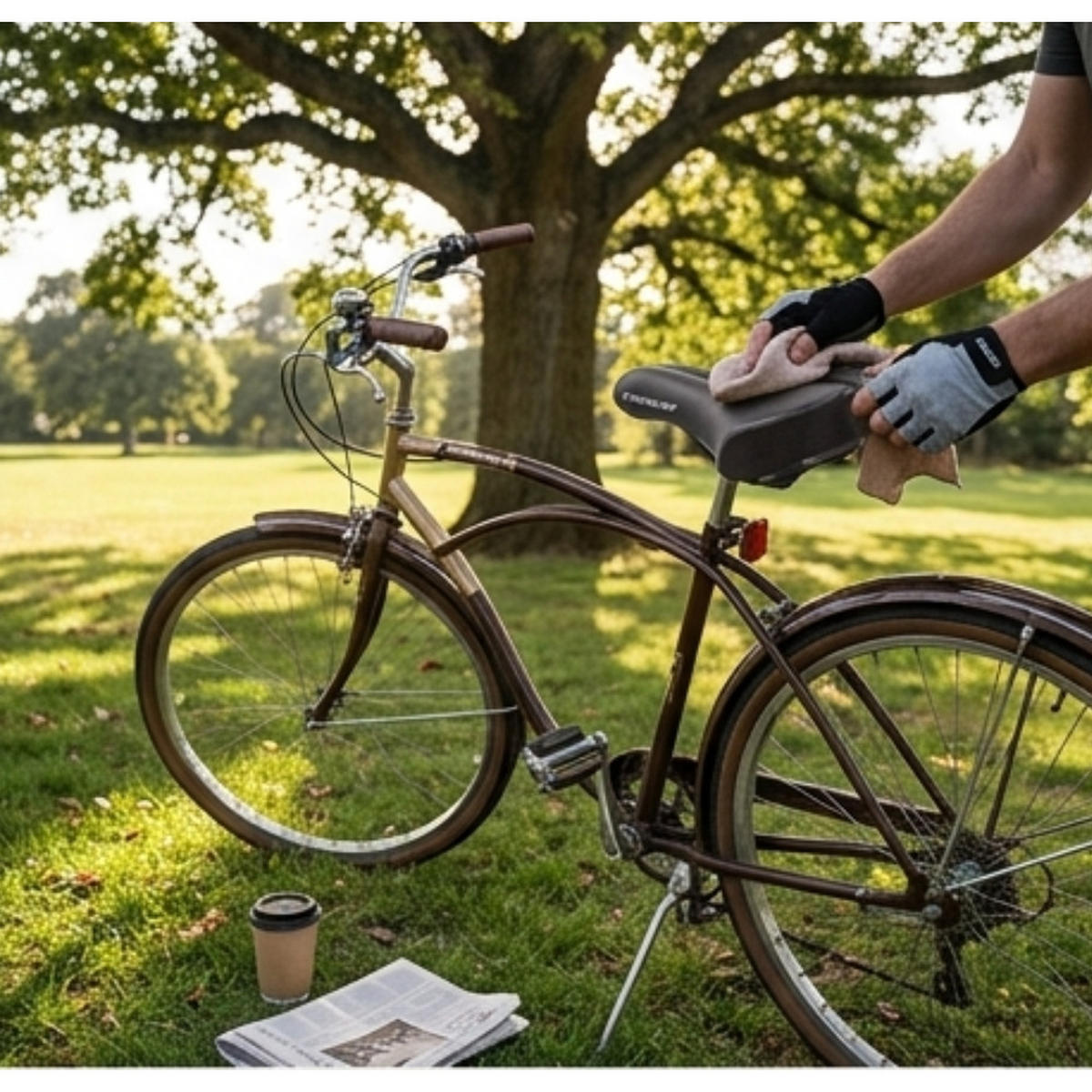 FAHRRADSATTEL FGM19 – Ergonomischer MTB Gel-Sattel für Damen & Herren – Komfortsattel für Mountainbike, Rennrad & Trekkingrad, Atmungsaktiv - Schwarz, Textil (20/8/27cm) - Dunlop