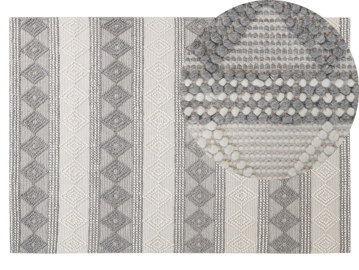 KURZFLOR-TEPPICH Bozova 200/140 cm - Beige, Textil (140/200cm) - Beliani