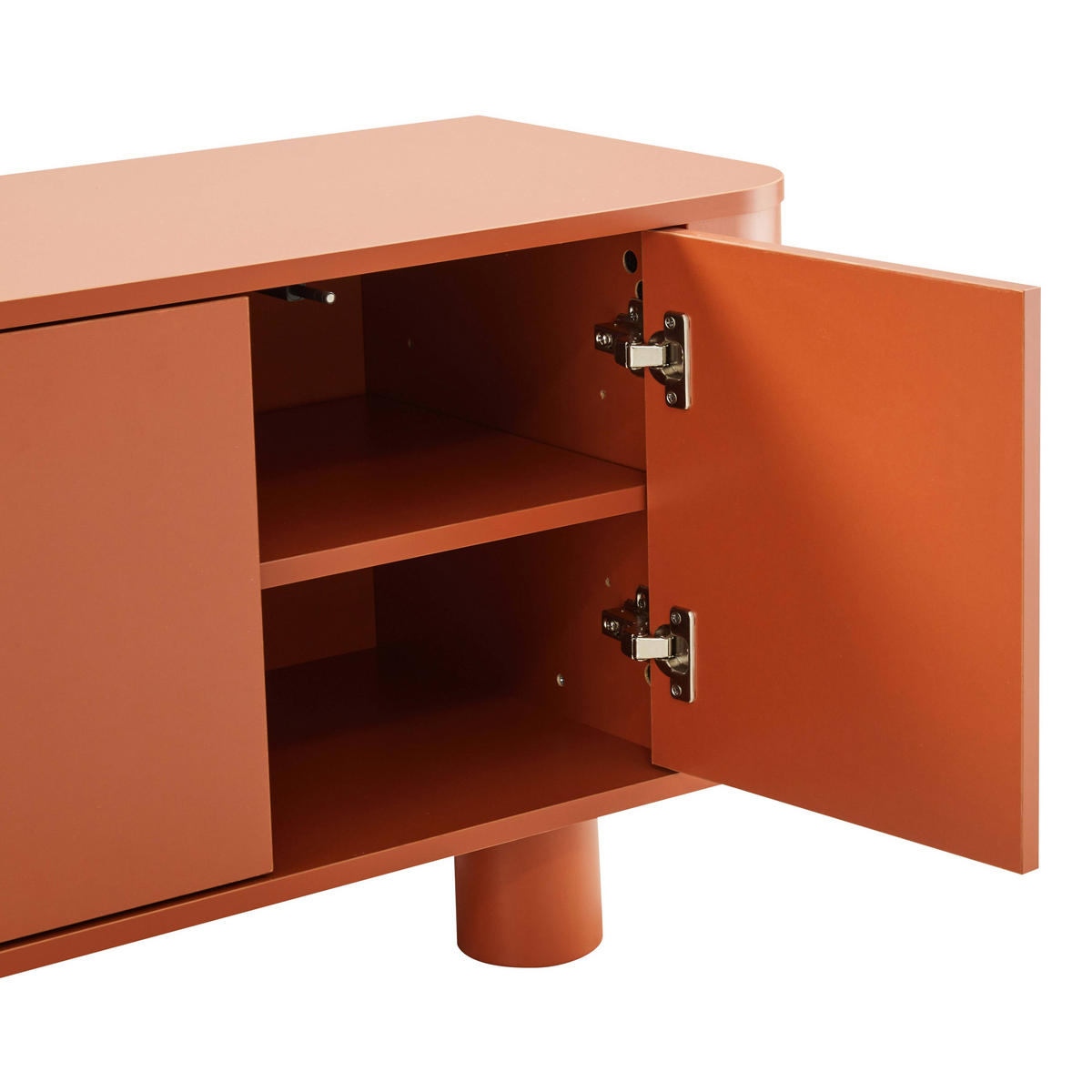 TV-SCHRANK 120 cm, Terrakotta - Rot/Orange, Holz (40/50/120cm) - Oviala