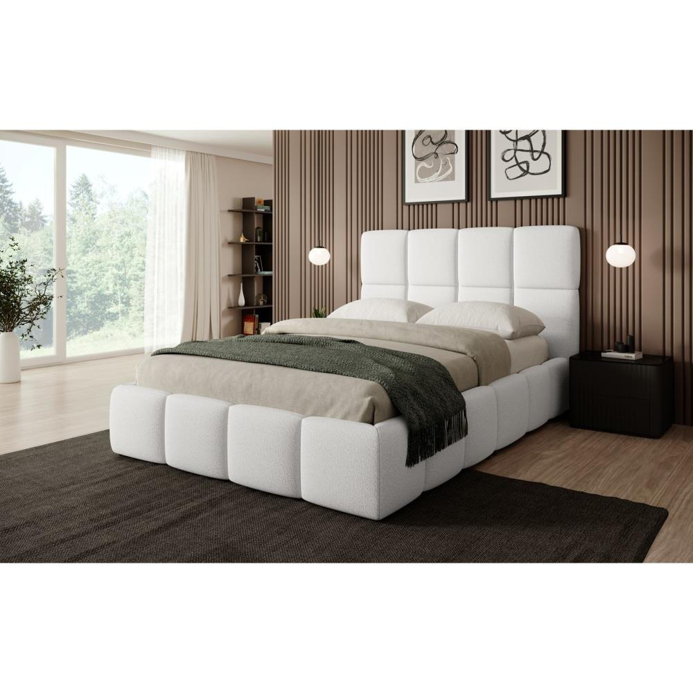 POLSTERBETT Nostro mit Bettkasten 160x200 cm hellbeige - Beige/Schwarz, Textil (160/200cm) - Beautysofa