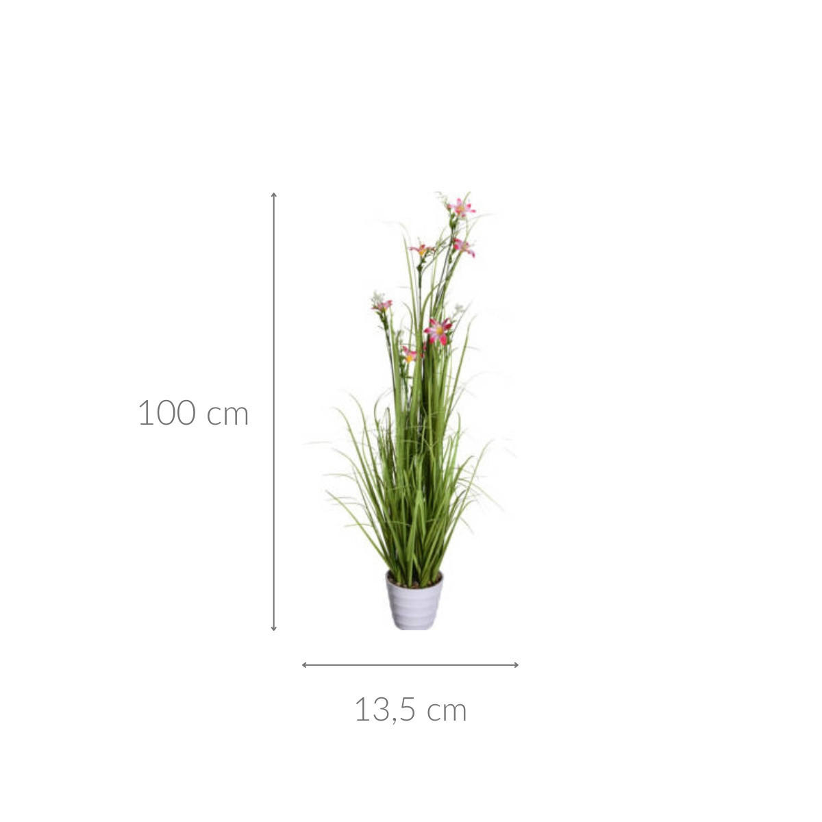 BLUME im Topf Feldblumen 13,5/13,5/100 cm - Multicolor, Kunststoff (100cm) - Home Styling Collection