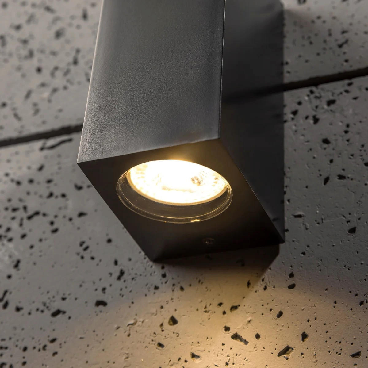 AUSSENWANDLEUCHTEE Schwarz GU10 - Schwarz, Kunststoff (9.2/16/7cm) - CGC Europe