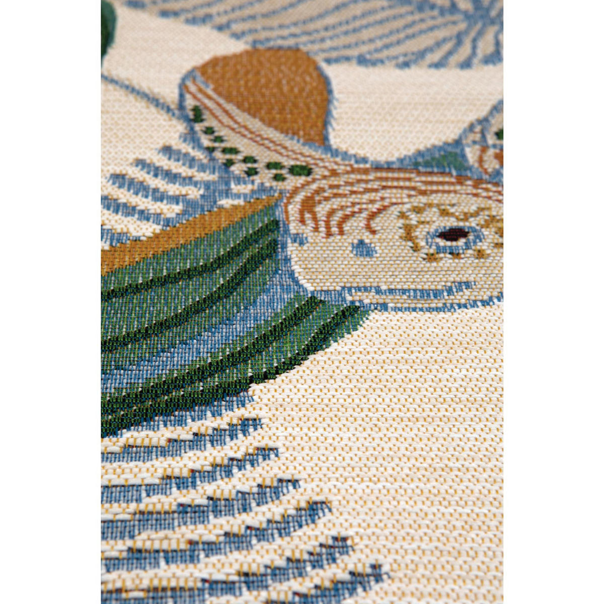 OUTDOOR-TEPPICH Dori lagunenblau durchmesser 160 cm - Türkis, Textil (160/160cm) - Vivaraise