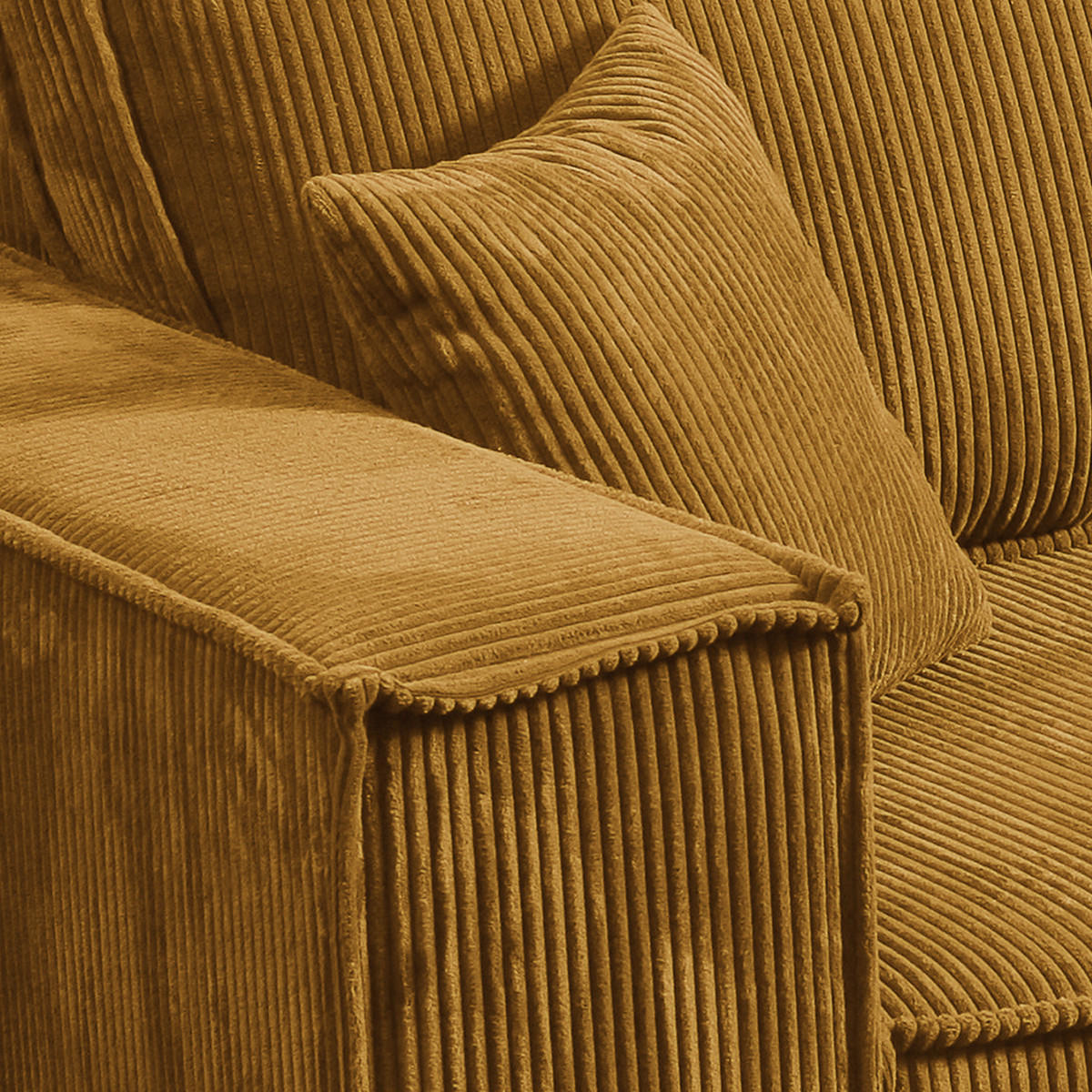 SOFA Isaac 4 Sitzplätze Gelb - Gelb, Holzwerkstoff (255/85/105cm) - Petits-meubles