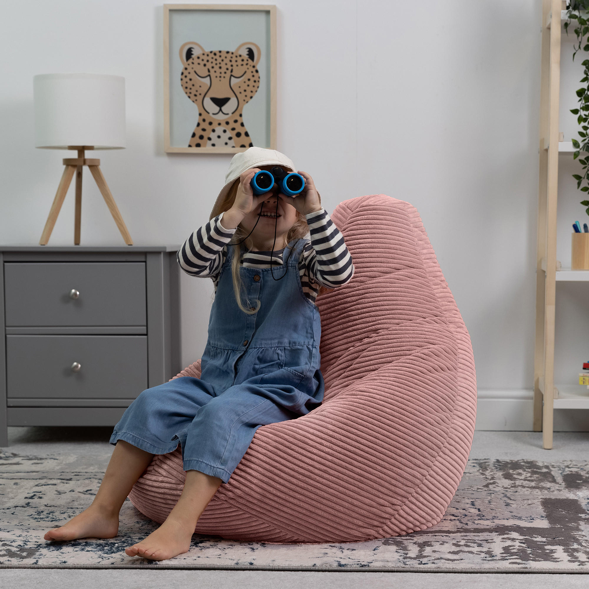 SITZSACK für Kinder Sessel aus Cord 2-tlg. - Pink, Textil (69/59/65cm) - icon