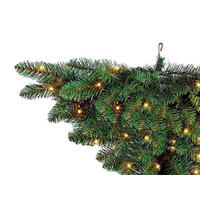 WEIHNACHTSBAUM künstlicher hängender SIRIUS 120 cm, grün, 2D/3D, 262 Zweige, 70 warmweiße LED, inkl. Metallständer - Grün, Kunststoff/Metall (100/120cm) - LAALU