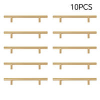 MÖBELGRIFFE 10er-Set aus rostfreiem Edelstahl goldene Vielseitig einsetzbar Einfache Montage Angenehme Haptik Pflegeleicht 200 mm - Goldfarben, Metall (20/1/12.8cm) - Livingandhome