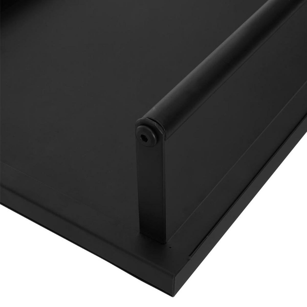 WANDGARDEROBE 118/27.5/9 cm Wandmontage Lackschicht Wasserfest Metall Schwarz - Schwarz, Metall (118/9/27.5cm) - Livingandhome