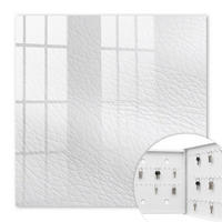 SCHLÜSSELBOX Weiß 30x30 cm – Türöffnung nach rechts - Helle Hautstruktur - Weiß, Metall (30/30/5cm) - TULUP