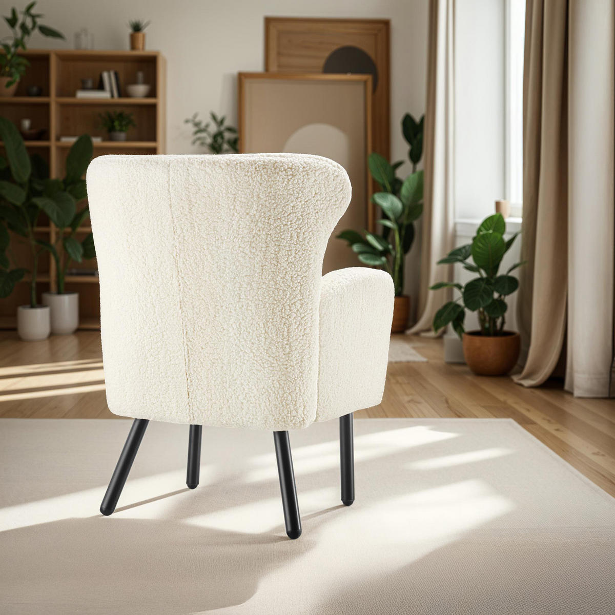 SESSEL Vänersborg,72 x 71 x 92 cm,creme - Creme, Textil (72/92/71cm) - tectake