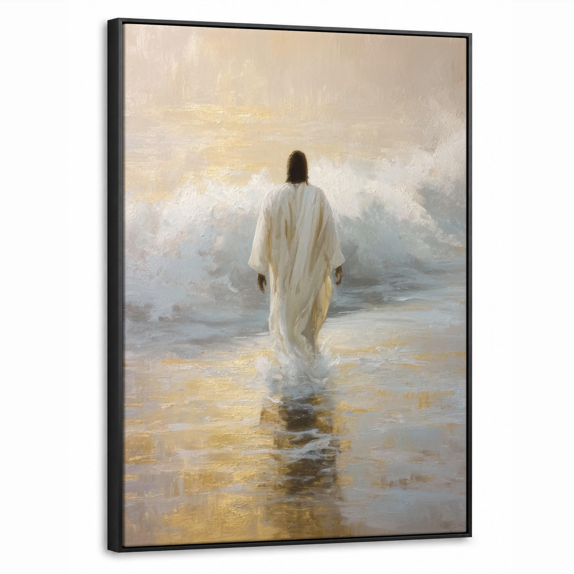 MuchoWow Leinwand Gold 70x100 cm