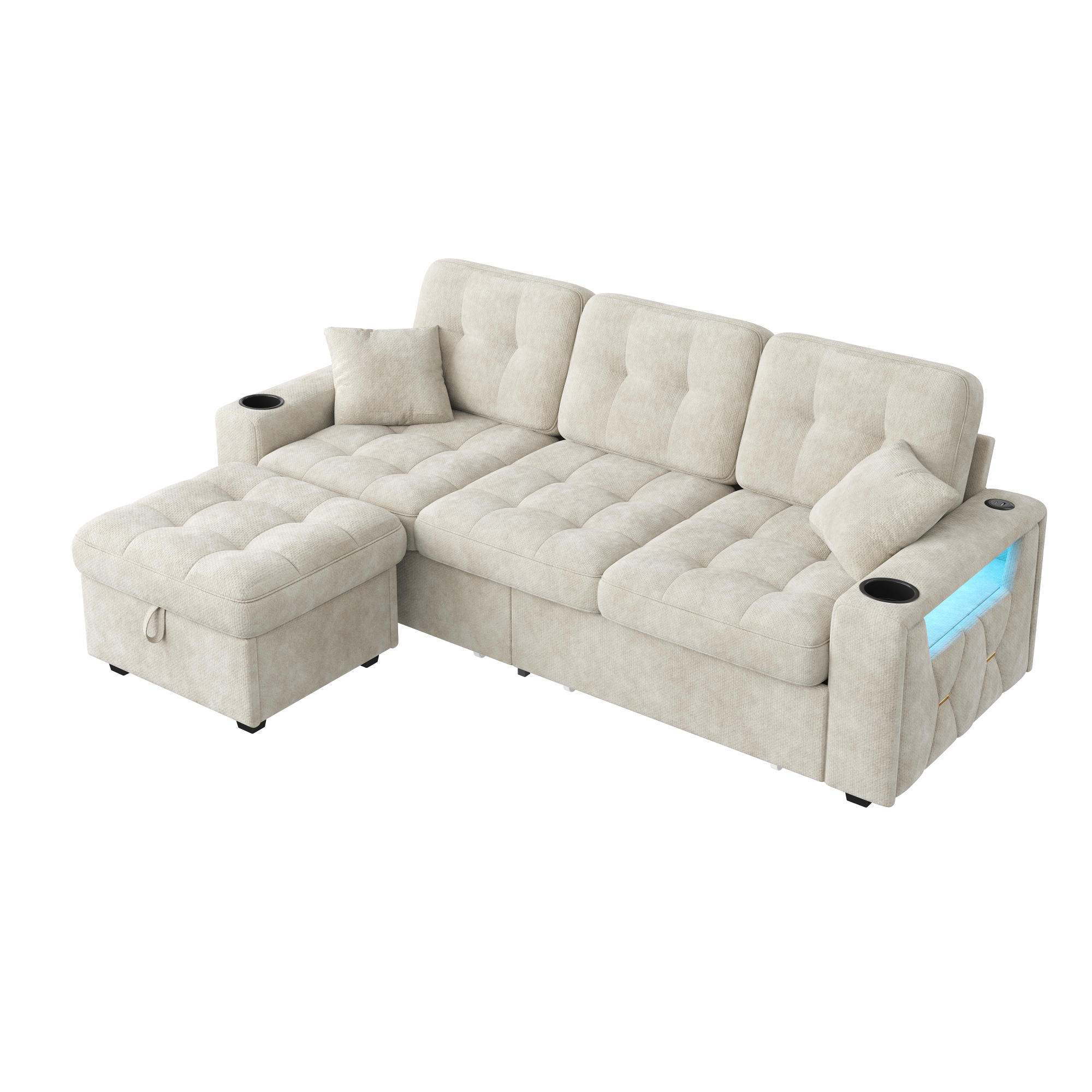 Evryae Bigsofa Beige 194.5x83x133 cm