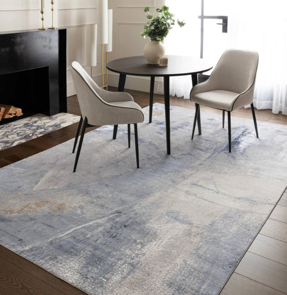 TEPPICH modern Wohn-/Schlafzimmer BLUE DREAM Blau 120x170 cm - Blau, Textil (120/170cm) - Novatrend