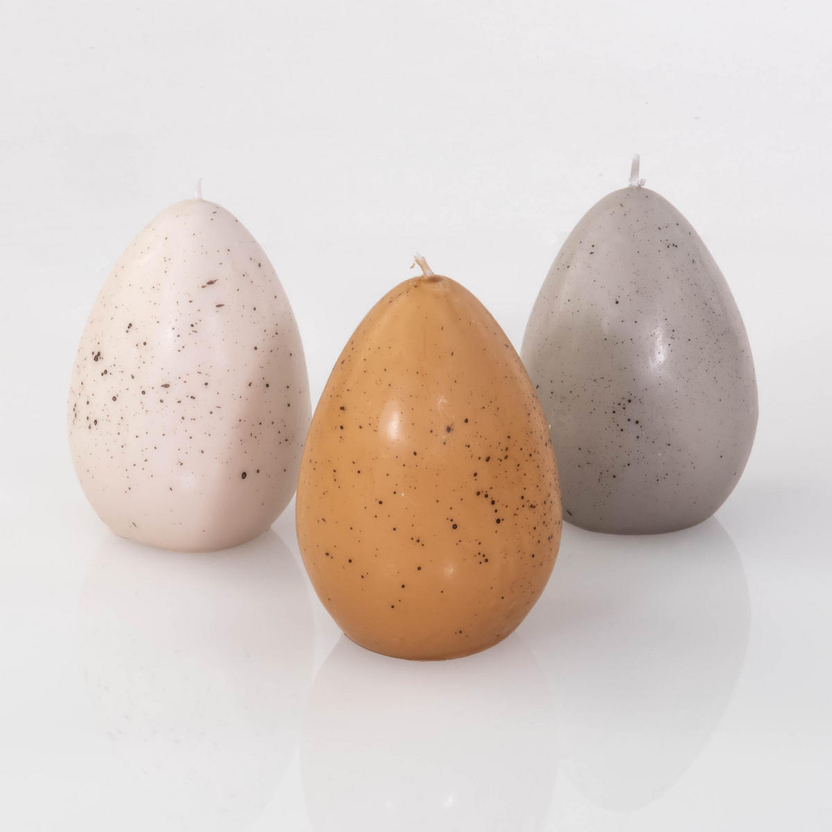 OSTERKERZE Eggi Ø 8 cm - Beige, Paraffin (8/13/8cm) - Boltze Home
