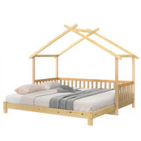 HAUSBETT 90/180x200 cm Holz natur - Naturfarben, Holz (180/200cm) - LEBENLANG