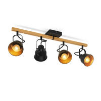 DECKENSTRAHLER Dodd 4-flammig 64/19/14cm - Schwarz, Metall (64/19/14cm) - Nettlife