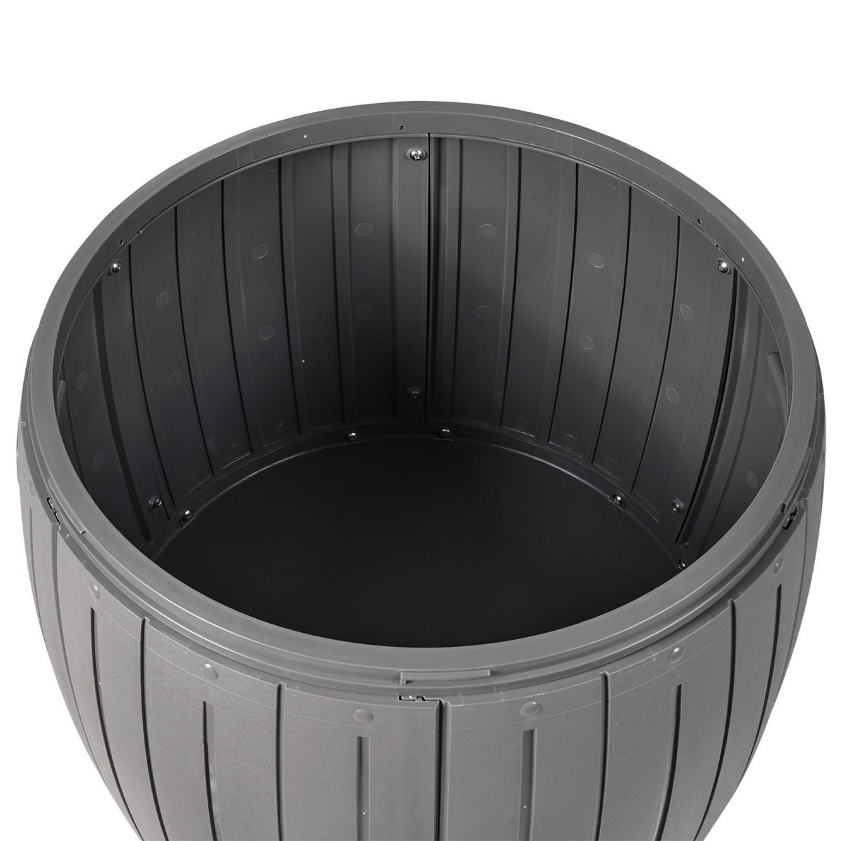 AUFBEWAHRUNGSBOX 56 cm 56 cm Grau Prinos - Dunkelgrau/Grau, Kunststoff (56/47/56cm) - Beliani