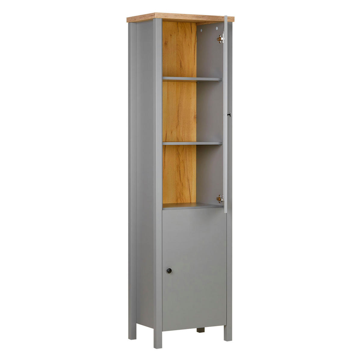 VITRINE in Grau - Grau, Holz (55/200/38cm) - Homestyle4u