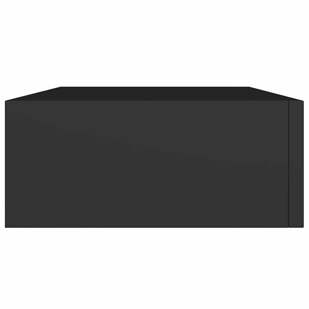 WANDREGALE Mit Schubladen 2Er Set Schwarz 40/23,5/10 Cm Mdf - Schwarz, Holzwerkstoff (23.5/10/40cm) - vidaXL