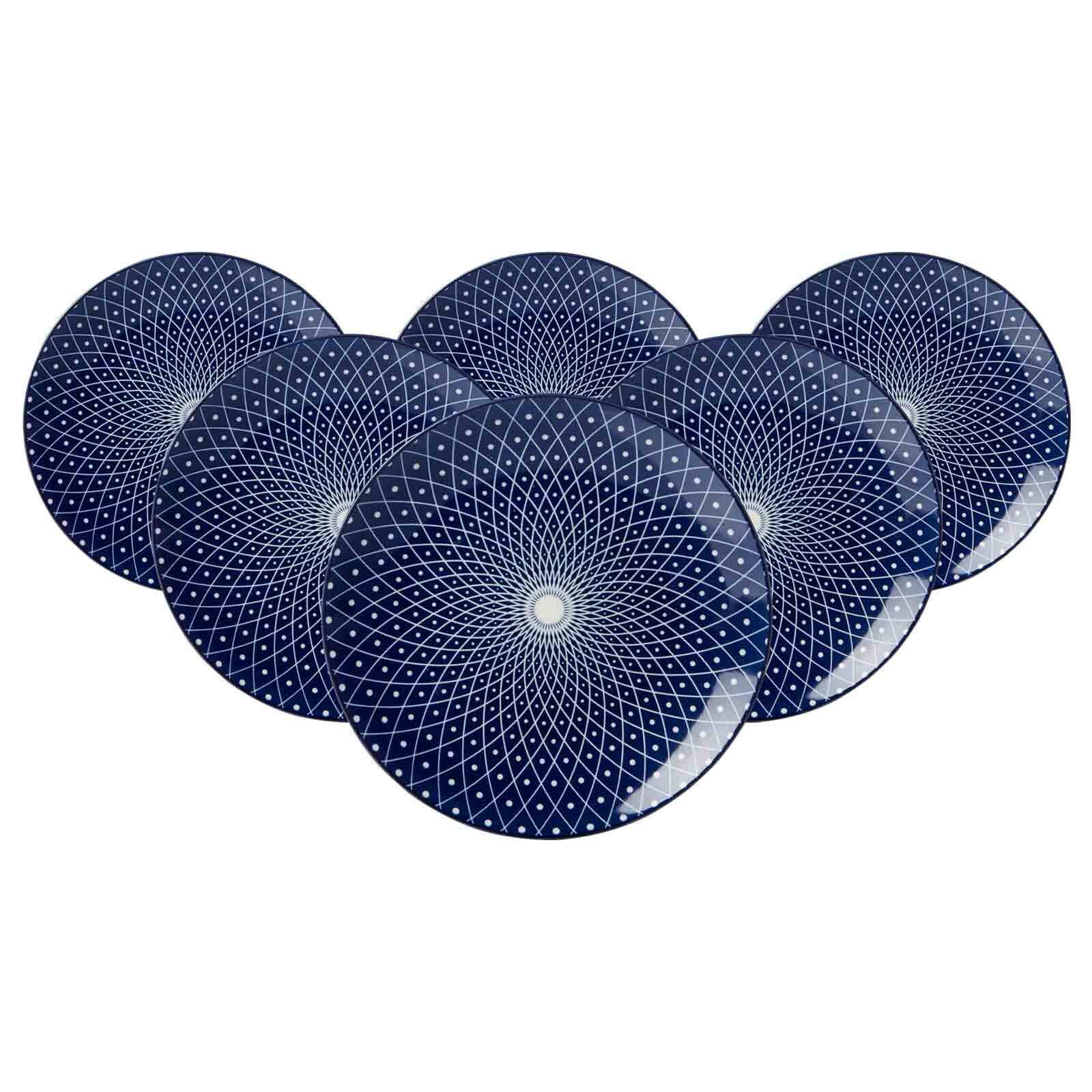 DESSERTTELLER Royal Reiko blau-weiß ø 21,5 cm 6er Set - Blau/Weiß, Keramik (21.5cm) - Ritzenhoff Breker
