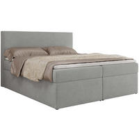 BOXBETT JAGUAR 140/200 - Hellgrau Struktur - H3 - Hellgrau, Holz/Textil (140/200cm) - MKS