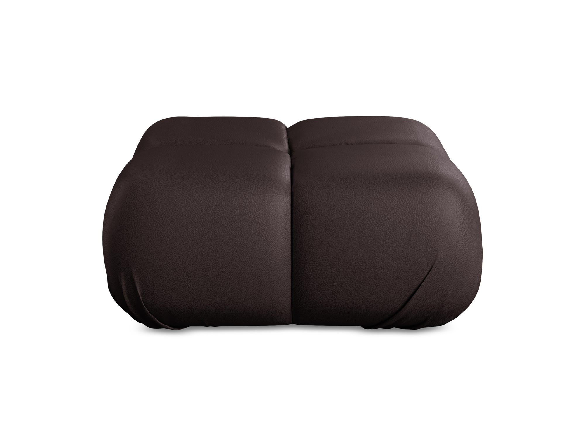 POUF Kunstleder Violett - Blau/Pflaume, Leder/Kunststoff (95/41/95cm) - Makamii