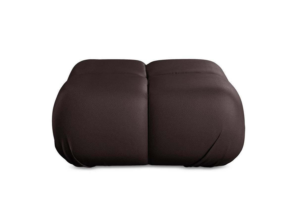 POUF Kunstleder Violett - Blau/Pflaume, Leder/Kunststoff (95/41/95cm) - Makamii