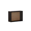 WANDREGAL Zebra 30x40x16 cm 1x Würfelregal Akustikpaneele Eiche/Schwarz - Schwarz, Holz (40/30/16cm) - PROREGAL