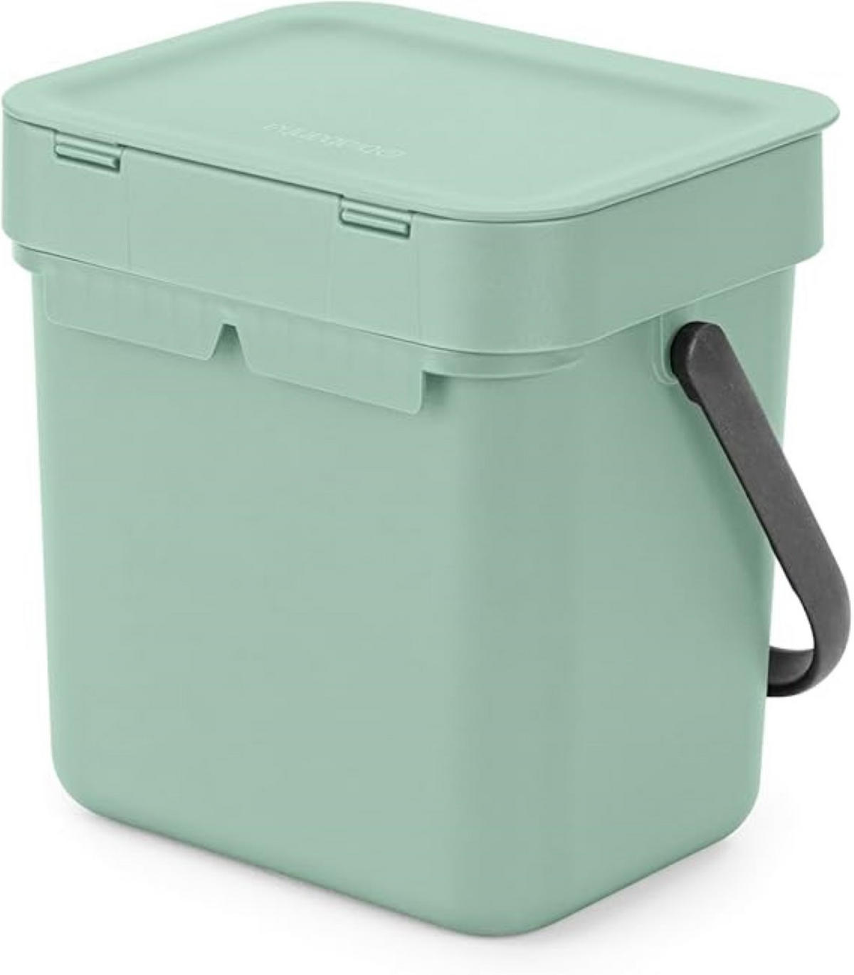 MÜLLEIMER Mit Stay Open Deckel 3 Liter 17,4 x 18,8 x 13,9 cm Kunststoff Jade - Grün, Kunststoff (18.8/17.4/13.9cm) - PROREGAL