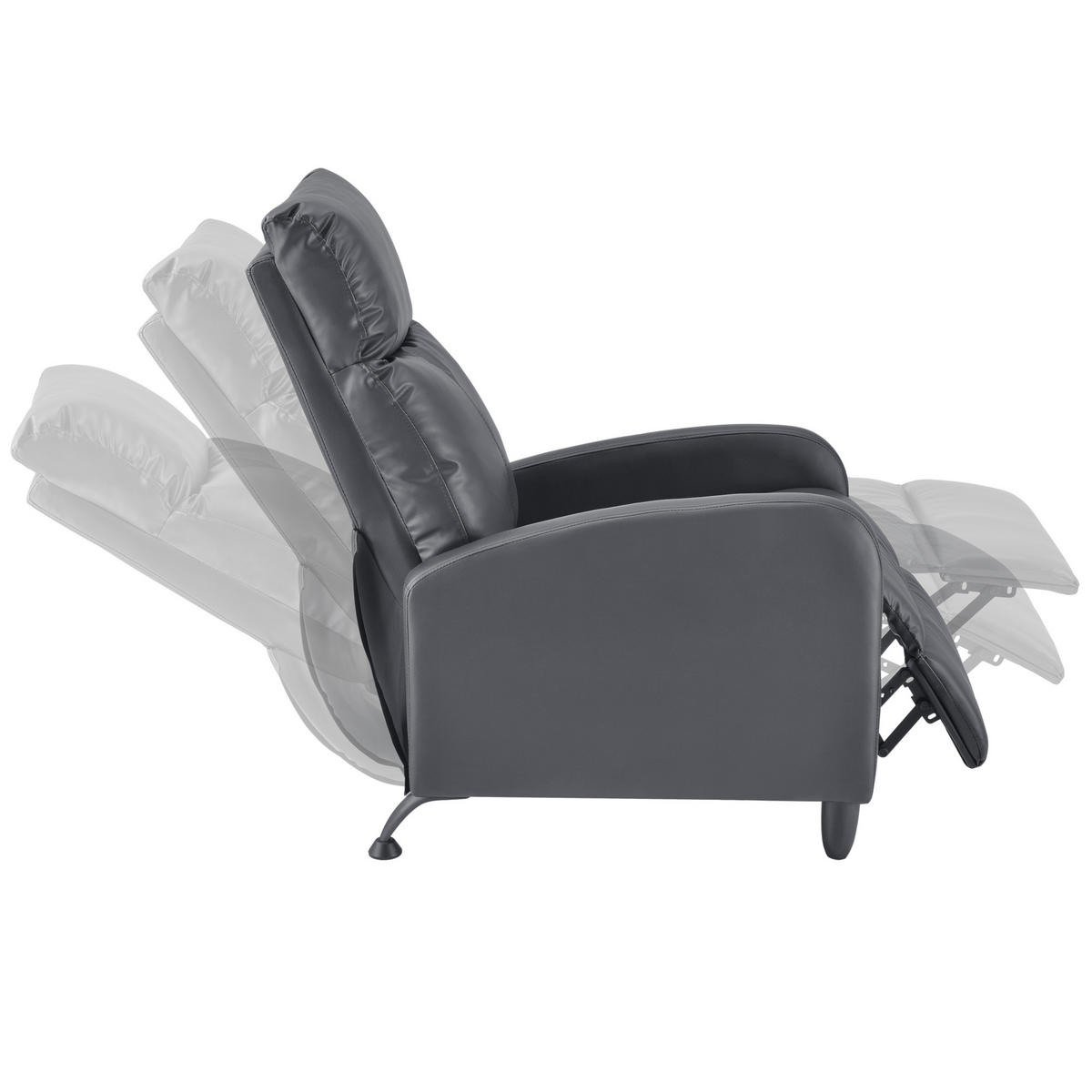 POLSTERSESSEL Bregenz Kunstleder Grau - Grau, Textil (60/102/92cm) - [en.casa]
