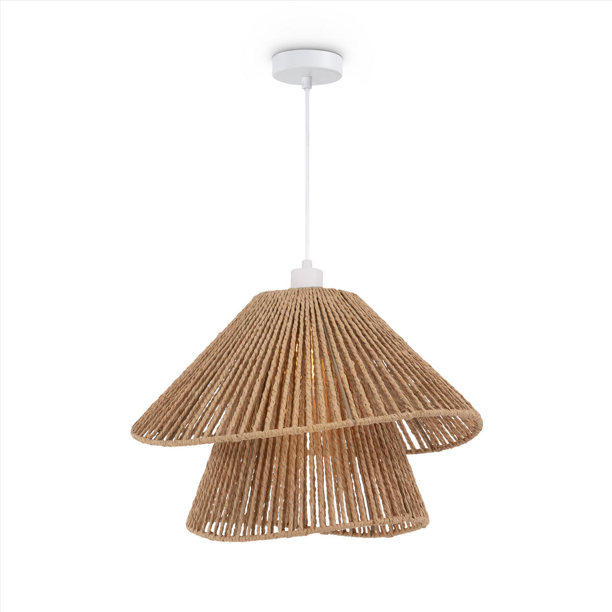 PENDELLEUCHTE Hugo - Weiß, Metall (45/45/35cm) - Paco Home