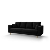 SOFA KRISTI mit Schlaffunktion ITAKA 15 Sofa mit Stauraum - Schwarz, Textil (90/87/230cm) - Bedante