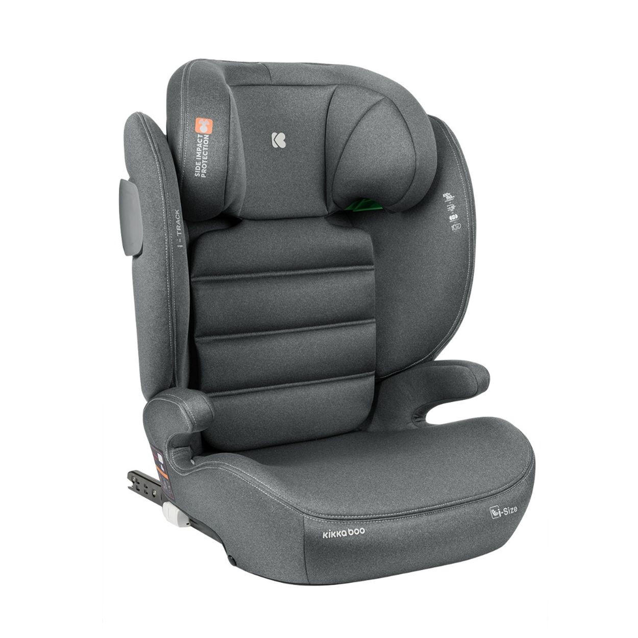 KINDERSITZ i-Track i-Size dunkelgrau (100 - 150 cm) Gruppe 2/3 Isofix verstellbar - Dunkelgrau, Kunststoff (44/61/45cm) - Kikka boo