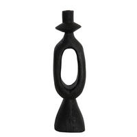 KERZENLEUCHTER Django Schwarz 14/14/50 cm - Schwarz, Holz (14/50/14cm) - Light & Living