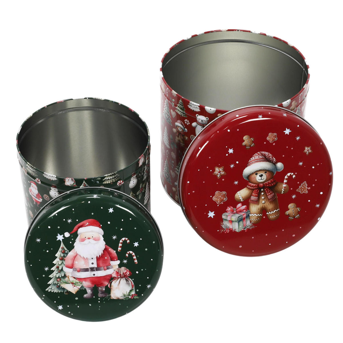 METALLBEHÄLTER 2er-Set - Rot, Metall (20/20/20cm) - Home Styling Collection