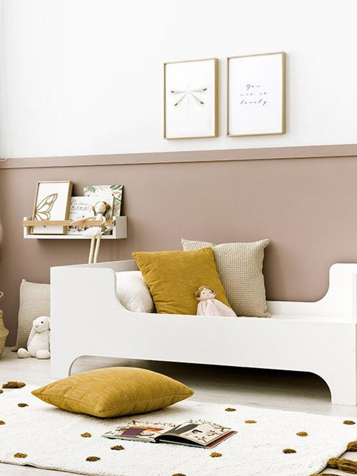 TEPPICH Little-dots Senf 100 cm x 150 cm - Dunkelgelb, Textil (100/150cm) - Kenay Home